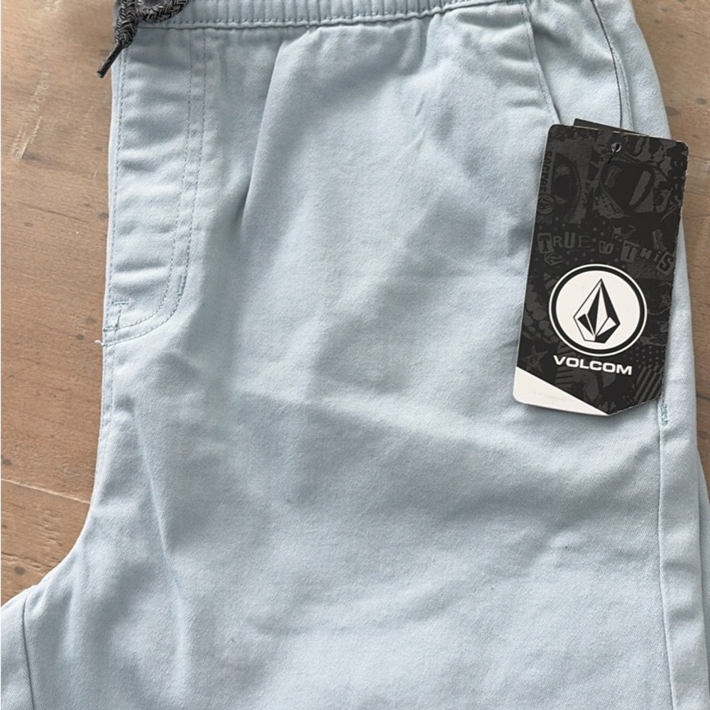 Volcom Kids Light Blue Pull-On Chino Style Shorts